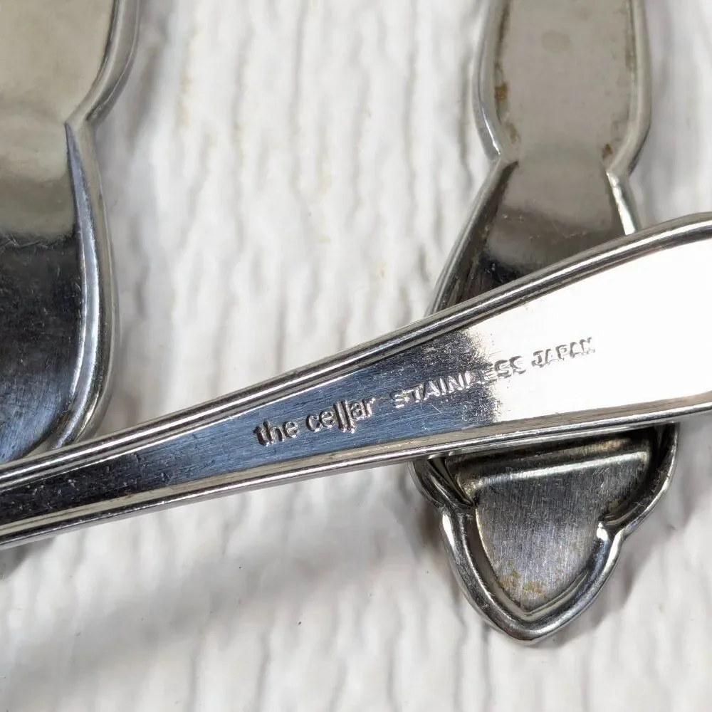 Vintage The Cellar LIVINGSTON place oval soup spoon SET 5 Stainless‎ steel